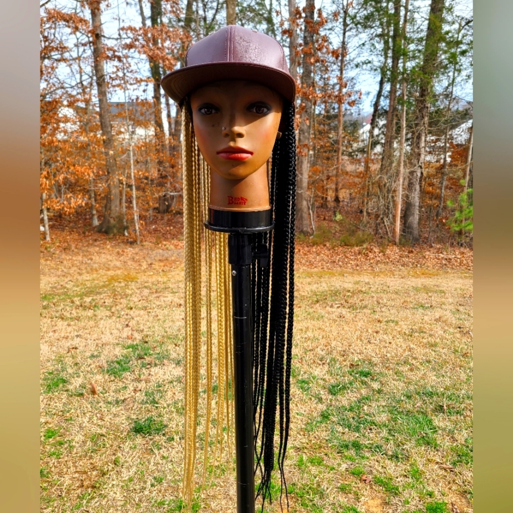 613 Blonde and Black Hat Wig